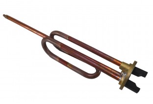 Тен бойлера 1500W Whicepart (аналог Thermowatt 184280) (мідний, під круглий фланець, L=270 мм, d=48 мм, короткі контакти)