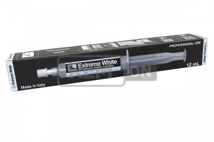 Герметик для холодильників під R-600, R-290 "стоп-течь" Extreme white 12 ml з адаптером 1/4 в індивідуальній упаковці