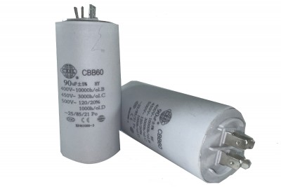Конденсатор CBB60 90 мкФ 450V, з клемами