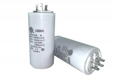 Конденсатор CBB60 35 мкФ 450V, з клемами