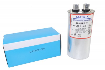 Конденсатор CBB65 40 мкФ 450V, металевий
