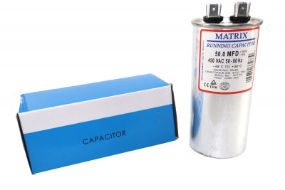 Конденсатор CBB65 50 мкФ 450V, металевий