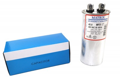 Конденсатор CBB65 45 мкФ 450V, металевий