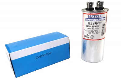 Конденсатор CBB65 35 мкФ 450V, металевий