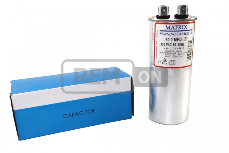 Конденсатор CBB65 60 мкФ 450V, металевий