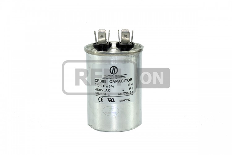 Конденсатор CBB65 15 мкФ 450V, металевий